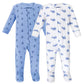 Hudson Baby Unisex Baby Cotton Sleep And Play, Blue Whales, 6-9 Months