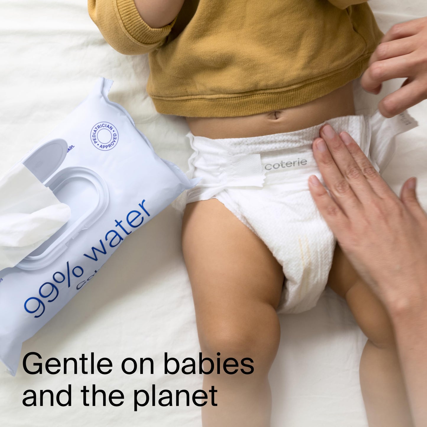 Coterie Baby Wipes, 16 Pack, 896 Count, Unscented Wipes, 99% Purified Water, Plastic-Free & Plant Derived Fibers, Fragrance Free