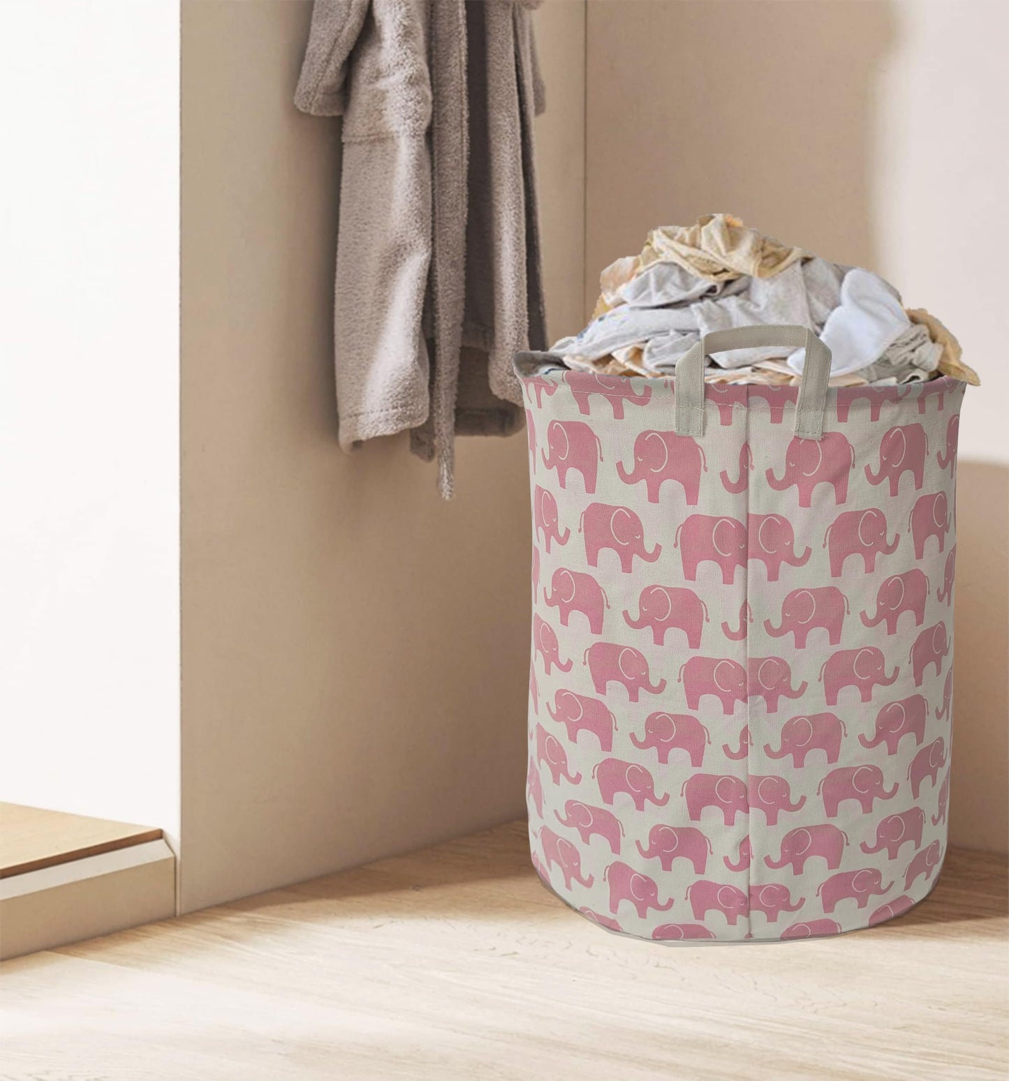 Kunro Clothes Hamper Waterproof Toy Storage Bin Organizer For Nursery Hamper Home Decor Closet Kids Bedroom Laundry Hamper Baby