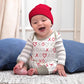 Gliglittr Newborn Baby Boy Valentine'S Day Outfits Infant Romper Long Sleeve Bodysuit Cute Heart Print Onesie Jumpsuit(Grey,12-1