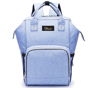 Milky Chic Mommy Diaper Bag- Waterproof USB Charging Port Stroller Straps Changing Pad(Denim)