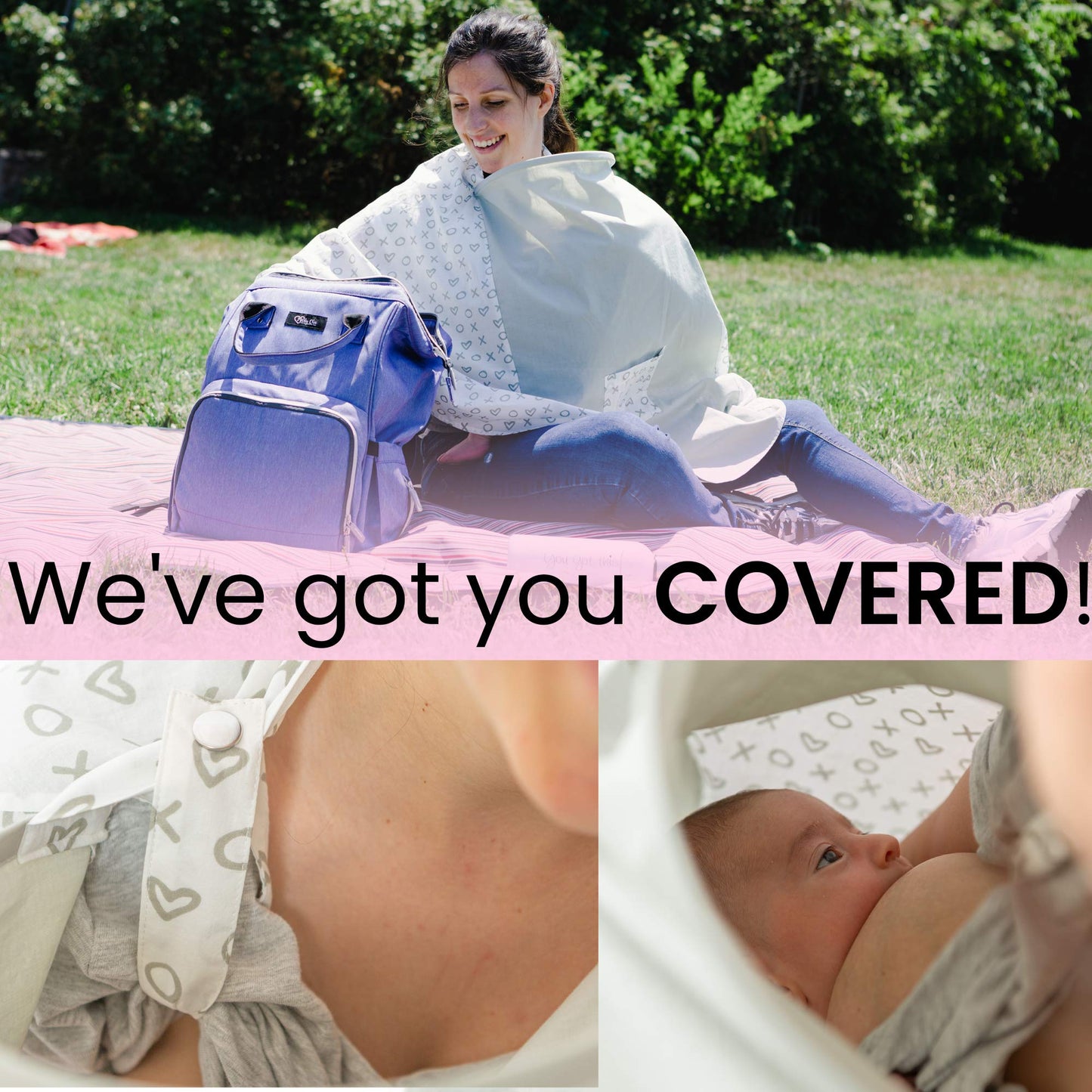 Milky Chic Nursing And Breastfeeding Poncho - Patent Pending 360 Full Coverage Wired Nursing Cover And Apron - Breathable, Soft