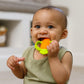 Infantino Lil Nibbles Textured Silicone Baby Teether - Sensory Exploration and Teething Relief with Easy to Hold Handles, Orang