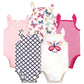 Touched By Nature Unisex Baby Organic Cotton Bodysuits, Bright Butterflies, 6-9 Months