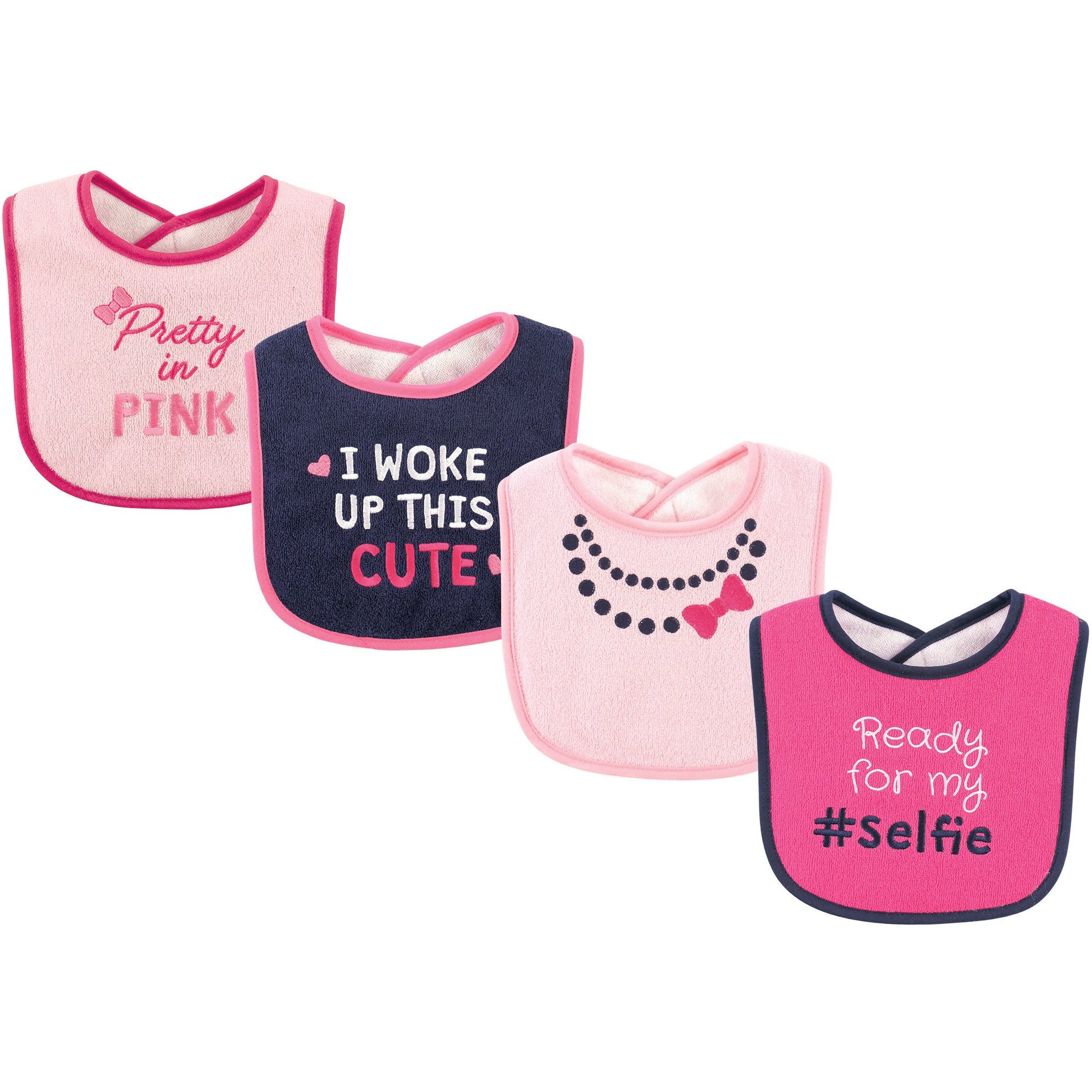 Luvable Friends Unisex Baby Cotton Drooler Bibs With Fiber Filling, Selfie, One Size