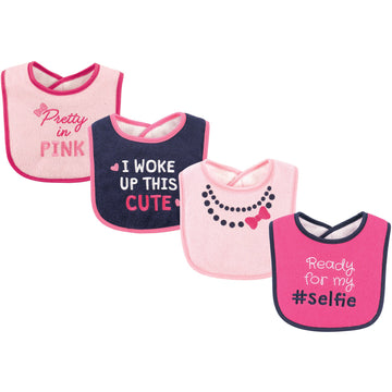 Luvable Friends Unisex Baby Cotton Drooler Bibs With Fiber Filling, Selfie, One Size