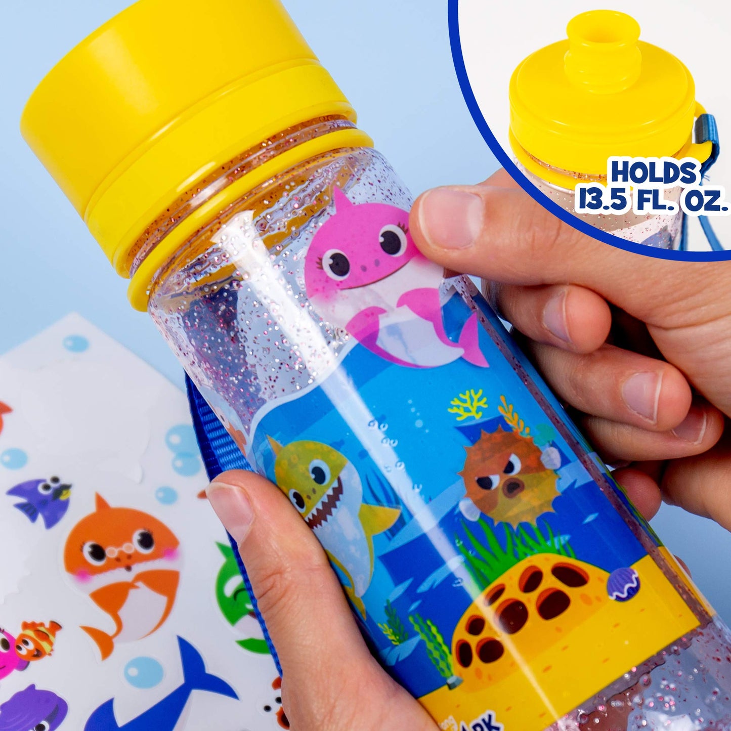 Horizon Group Usa Baby Shark Decorate Your Own Water Bottle