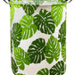 KUNRO Large Sized Round Storage Basket Waterproof Coating Organizer Bin Laundry Hamper for Nursery Clothes Toys (Green Leaves)