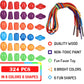Shappy 324 Pcs Wooden Lacing Beads for Wooden String Beads Threading Toys Montessori Lacing Toys Fine Motor Skills Developmental