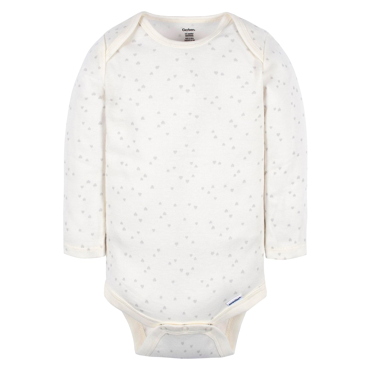 Gerber Baby Girls 6-Pack Long-Sleeve Onesies Bodysuits, Home, 3-6 Months
