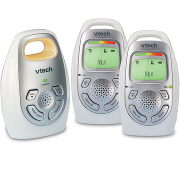 Vtech Dm223 Audio Baby Monitor With Up To 1,000 Ft Of Range, Vibrating Sound-Alert, Talk-Back Intercom, Digitized Transmission &