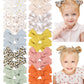 Jollybows 20Pcs 3.5 Inches Baby Girls Linen Hair Bows Clips 10 Colors Fully Lined Hair Barrettes Accessories For Babies Infant T