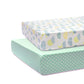 Abracadabra Cotton Flat Sheet For Standard Cot And Crib, Super Soft, Breathable & Hypoallergenic, (165 Cm X 106 Cm, Set Of 2, Lo
