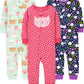 Simple Joys by Carters Baby 3-pack Snug-fit Footless Cotton Pajamas, sweets/floral/kitty, 6-9 Months