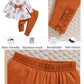 Doresbebe 2-3T Girl Clothing Baby Girl Clothes Toddler Girl Outfits Fall Floral Shirt Top Cute 2-3 Year Old Girl Outfit Pants Se