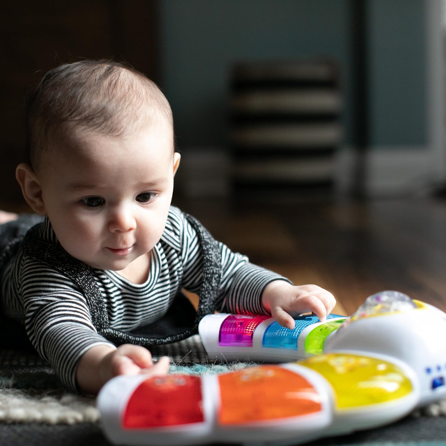 Baby Einstein Glow & Discover Light Bar Musical Toy, Activity Station, Sitting Up and Tummy Time Toy, Color and Animal Learning