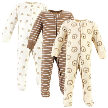 Hudson Baby Unisex Baby Cotton Sleep And Play, Brave Lion, 6-9 Months
