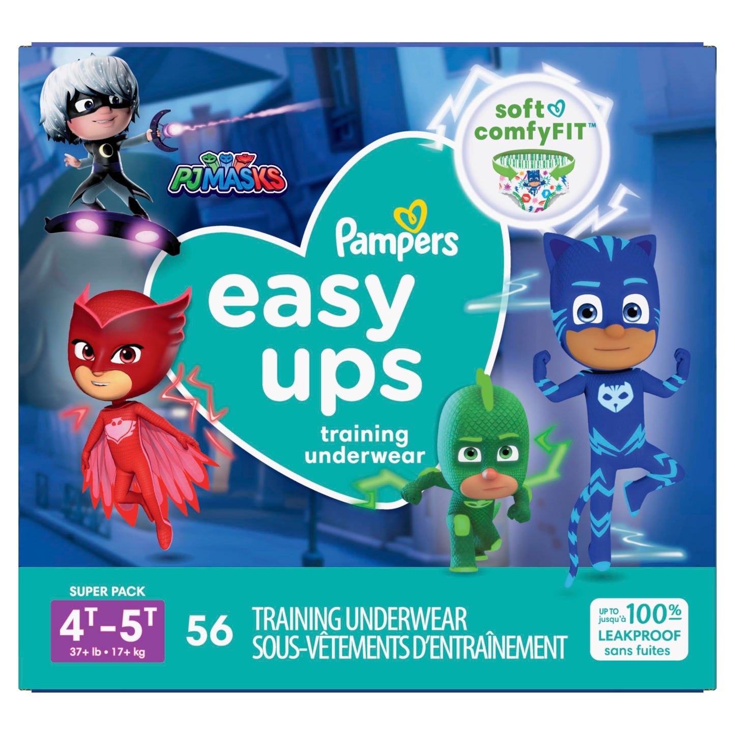 Pampers Training Pants - Easy Ups Boys & Girls Bluey - Size 4T-5T, 56 Count, Childrens Potty Underwear (Packaging May Vary)