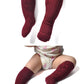 Epeius Unisex-Baby 6 Pair Pack Seamless Cable Knit Knee High Socks Infant Boys/Girls Uniform Stockings For 3-6 Months