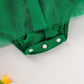 Titkkop Baby Girl 1St Birthday Clothes One Year Old Tulle Romper Sleeveless Bodysuit Cake Smash Outfits(Green-White,9-12M)