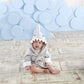 Baby Aspen Gray Baby Shark Hooded Towel Robe,Let The Fin Begin Baby Shower Gifts 0-9 Months, Baby Bath Towel/Spa Robe