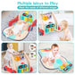 Pakoo Baby Play Mat Gym, 2 In 1 Baby Walker Tummy Time Activity Mat With 5 Infant Sensory Toys, Music And Lights Floor Play Mat