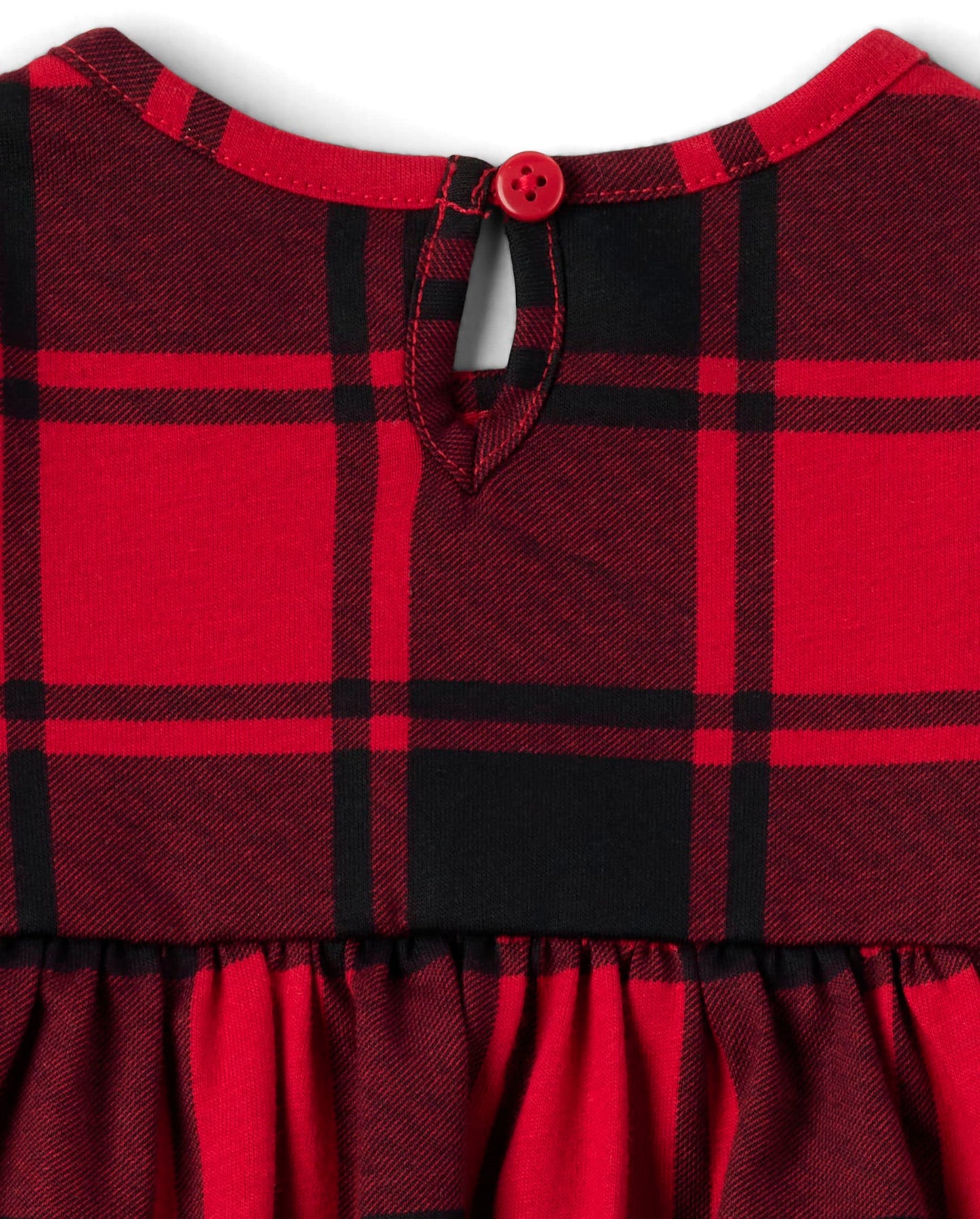 The Children'S Place Baby Long Sleeve 100% Cotton Onesie Bodysuits 2-Pack, Red Plaid/White Stripe 2 Pack, 0-3 Months