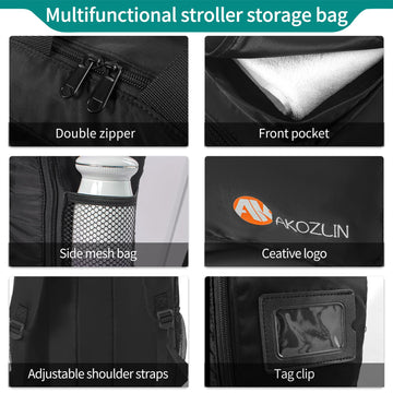 Akozlin Foldable Stroller Travel Bag Backpack 14.2''X8.7''X20.5''Compatible With Gb Pockit+ All City/Gb Pockit Air All Ter
