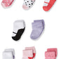 Luvable Friends Unisex Baby Newborn And Baby Terry Socks, Pink Black, 6-12 Months