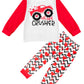 Dakeik Toddler Boy Valentines Day Outfit 4T-5T Boys Valentines Day Outfit All Terrain Vehicle Heart Crusher Print Long Sleeve To