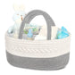Maliton Diaper Caddy Organizer For Baby Boy- Cotton Rope For Changing Table, Nursery Storage, Newborn Baby Must Have Items