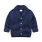 Feidoog Infant Baby Boys Cardigan Crochet Sweater V-Neck,Toddler Knit Button Up Knitted Pattern Pullover Sweatshirt,Blue,18-24