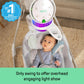 Ingenuity Inlighten 5-Speed Baby Swing - Swivel Infant Seat, 5 Point Safety Harness, Nature Sounds, Lights - Van Elephant