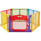 Toddleroo By North States Superyard Colorplay Ultimate 6 Panel Free Standing Play Yard, Indoor Outdoor Baby Playpen, Baby Gate.