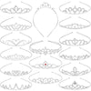 Chuangdi 16 Pcs Bulk Girls Tiara Crown Silver Princess Rhinestone Headband Crystal Wedding Tiara For Kid Women Birthday Party(Lo