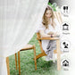 Nicetown 2 Panels Outdoor Mosquito Netting For Patio Waterproof, Extra Wide 118' Airy Mesh Net Outdoor Sheer Curtains Privacy,