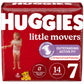 Huggies Size 7 Diapers, Little Movers Baby Diapers, Size 7 (41+ Lbs), 14 Count