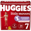 Huggies Size 7 Diapers, Little Movers Baby Diapers, Size 7 (41+ Lbs), 14 Count