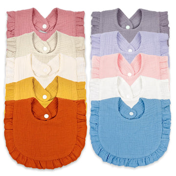 Elliehouse Baby Bibs For Girls Boys 10 Pack Muslin Drooling Teething Drool Teeth Bibs Muslin Cotton Soft Bibs For Infant Toddler