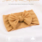 Jollybows 3Pcs Baby Nylon Headbands Hairbands Hair Bow Elastics For Baby Girls Newborn Infant Toddlers Kids (8-White+Beige+Ginge