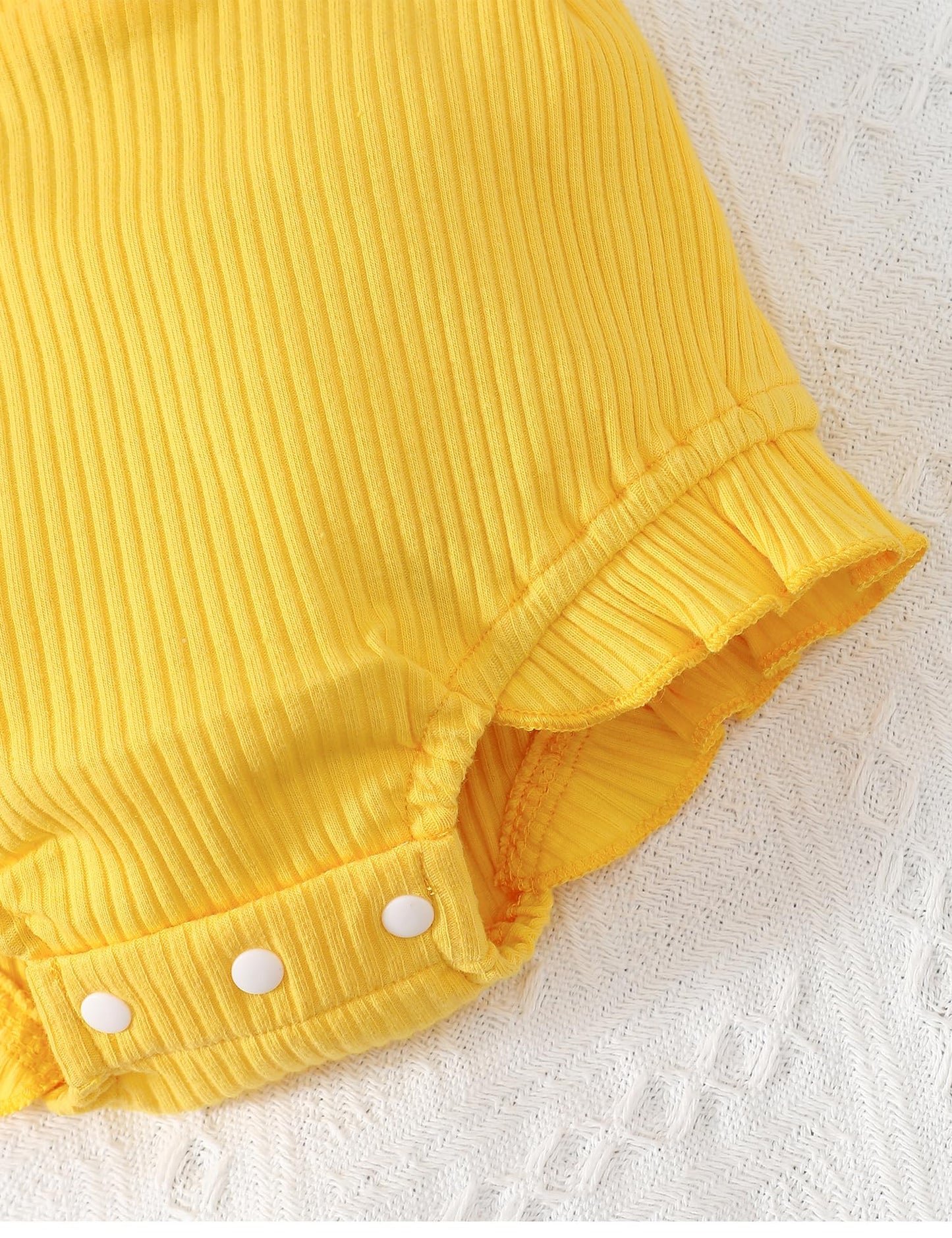 Fullfamous Infant Baby Girl Clothes Outfits Romper Spring Summer Clothing Onesie Bodysuit Jumpsuit Ropa De Bebe Nia Yellow 0-3 M