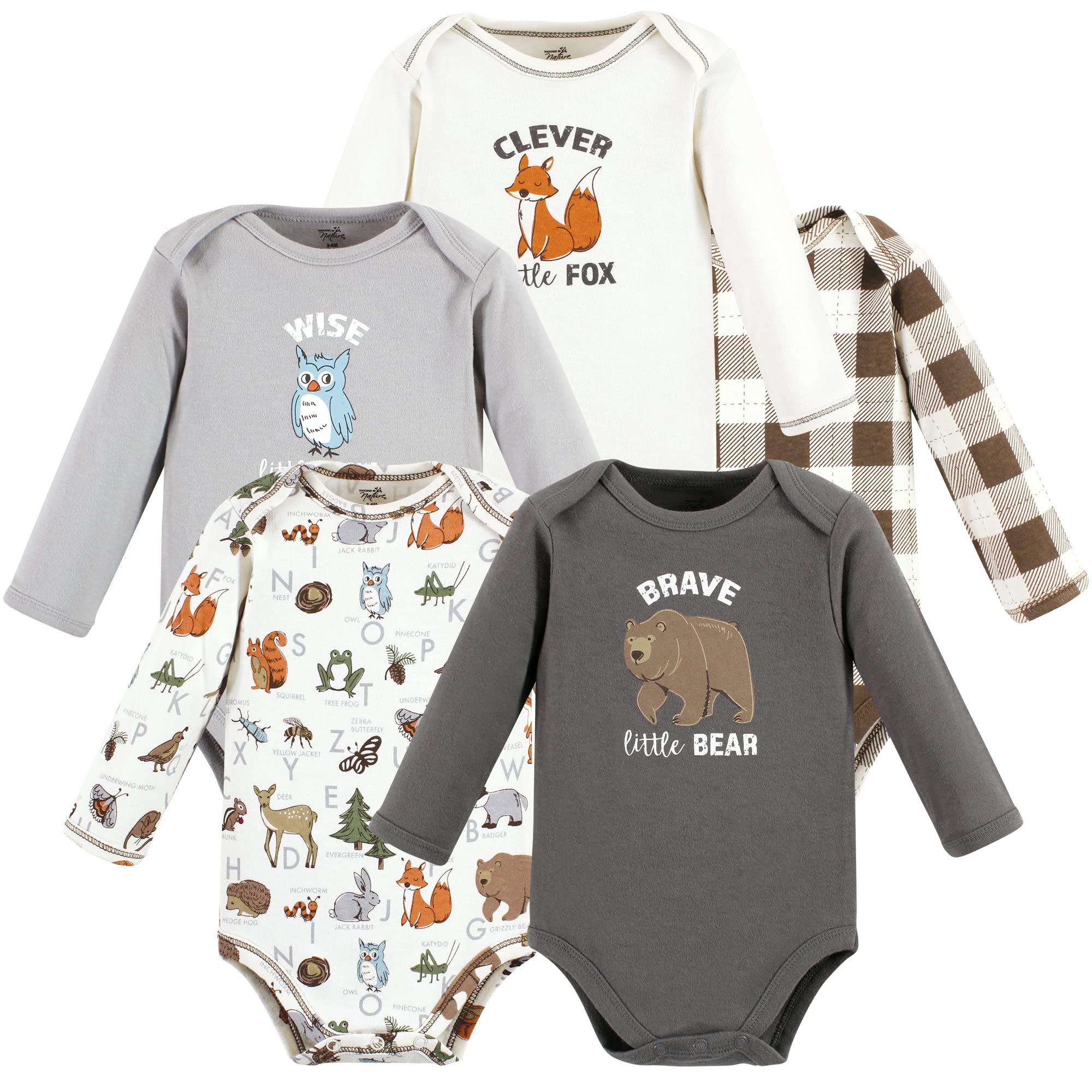 Touched By Nature Unisex Baby Organic Cotton Long-Sleeve Bodysuits, Bo – Cutebab WBBAPB0C4Q52QMB