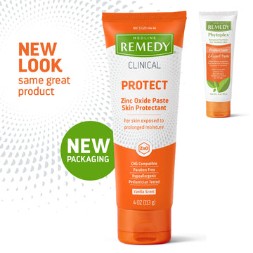 Medline Remedy Clinical Zinc Oxide Paste Skin Protectant, 144 Packets (0.13 Fl Oz), Vanilla Scent, Diaper Rash Cream, Incontinen