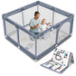 Suposeu Baby Playpen with Mat, Portable Baby Play Yard for Toddler, Safety Baby Gate playpen with Soft Breathable Mesh, Indoor a