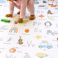 Cushmat Stylish Reversible Foam Play Mat (Large, Alpha - Palm Char) - Soft, Waterproof, Durable Play Mat For Infants, Babies, To