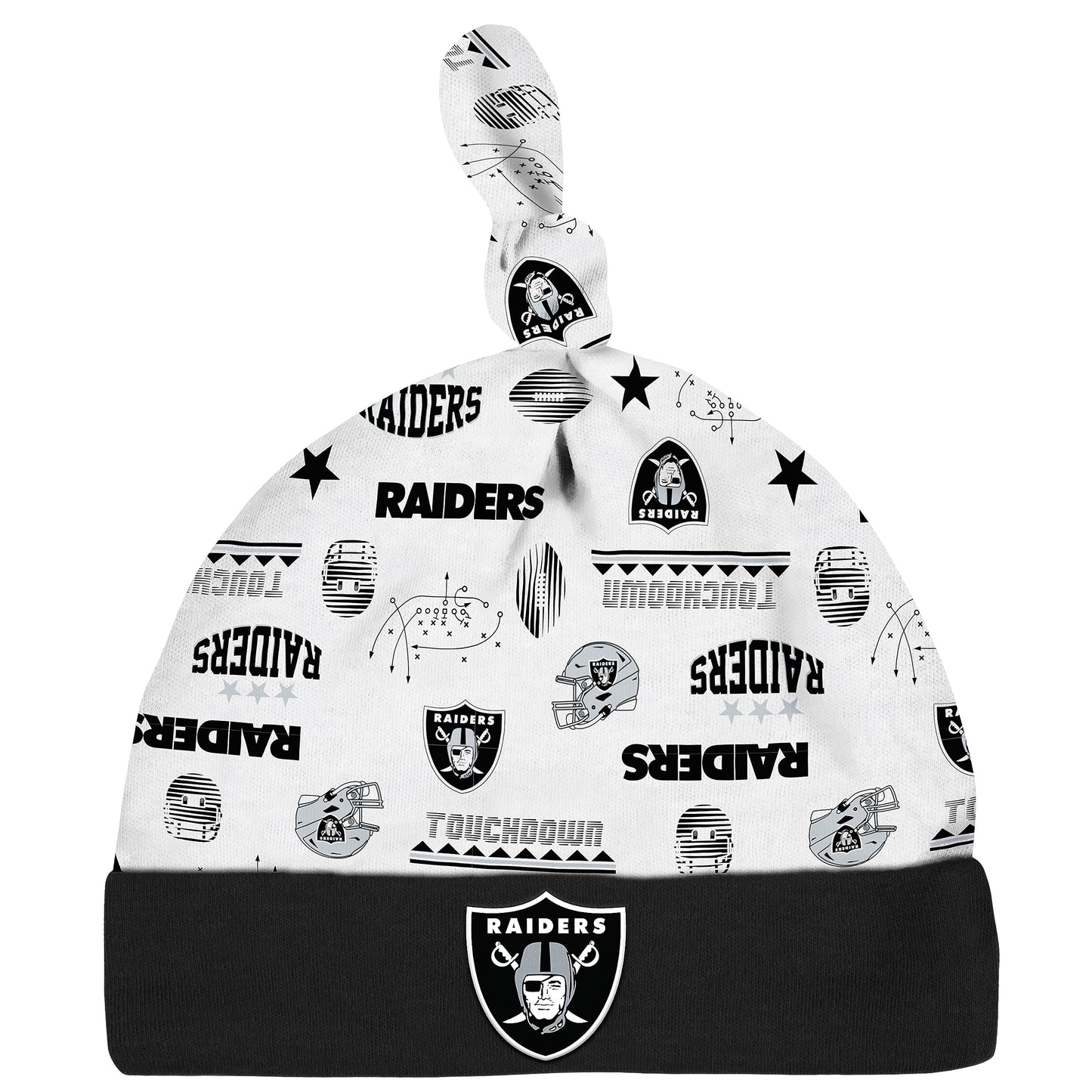 Nfl Baby Boys' 3-Piece Bodysuit, Sleep 'N Play, & Cap Set, Las Vegas Raiders, 6-9 Months