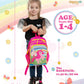 Happyvk Backpack With Leash For Kids-Anti Lost Walking Toddler Leash-Unicorn Design-For 1-4 Years Old Girls