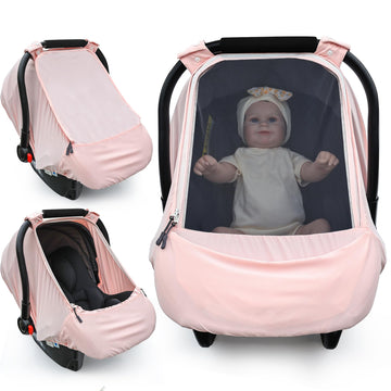 Baby Car Seat Cover,Sunproof Car Seat Canopy For Babies,Baby Girl Car Seat Cover, Baby Car Seat Sun Shade Cover, Infant Carseat
