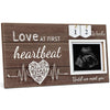 Garybank Love at First Heartbeat Ultrasound Picture Frame, Baby Announcement with Changeable Pregnancy Week Numbers, Pregnancy M