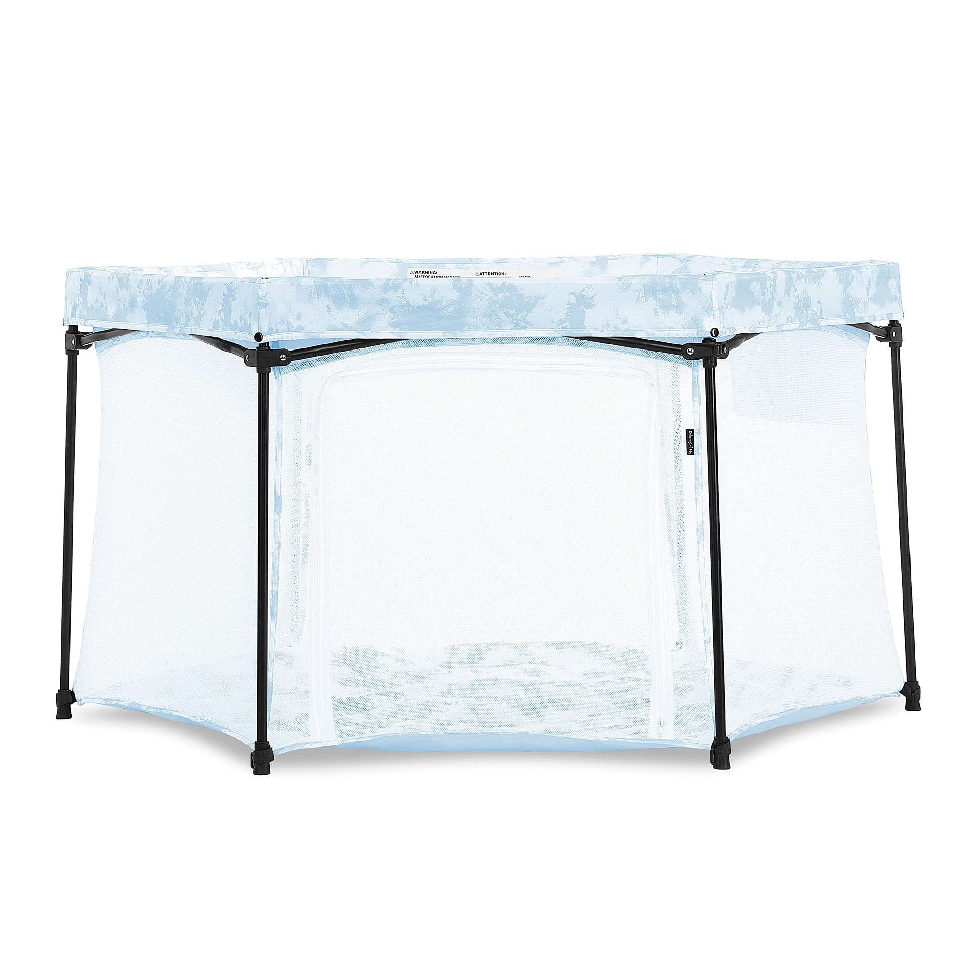Dream On Me Onyx Playpen In Sky Blue, Baby Playpen, Portable And Lightweight, Playpen For Babies And Toddler - Comes With A Comf